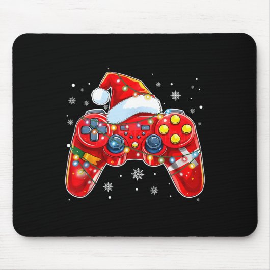 Video Game Controller Kerstkerstkerstkerstkerstker Muismat (Voorkant)