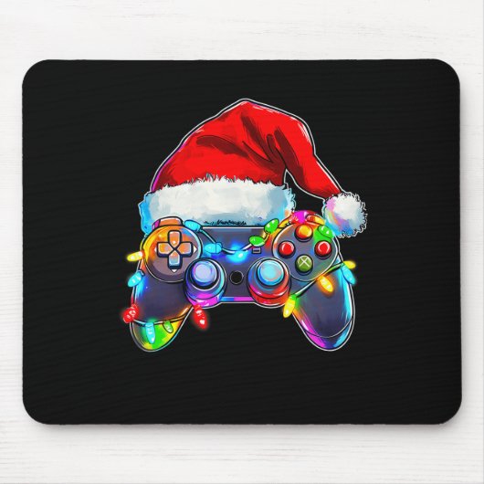 Video Game Controller Kerstkerstkerstkerstkerstker Muismat (Voorkant)