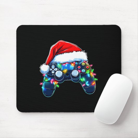 Video Game Controller Kerstkerstkerstkerstkerstker Muismat (Met muis)
