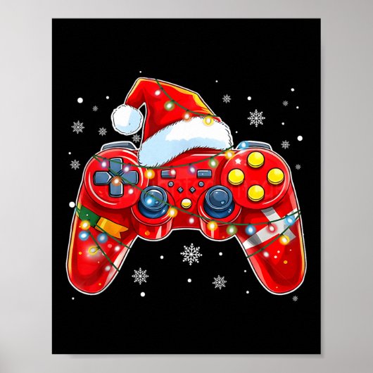 Video Game Controller Kerstkerstkerstkerstkerstker Poster (Voorkant)