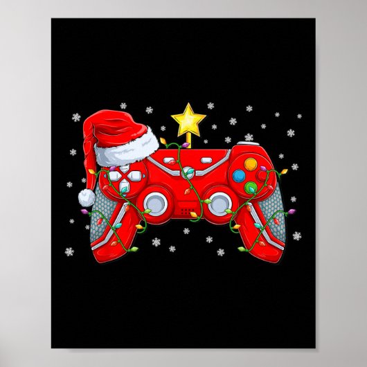 Video Game Controller Kerstkerstkerstkerstkerstker Poster (Voorkant)