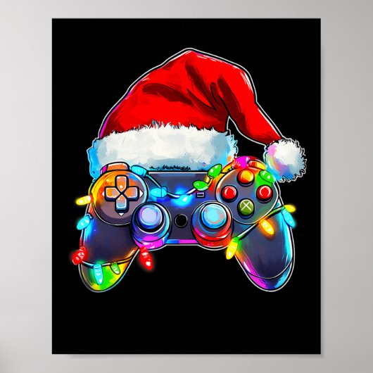 Video Game Controller Kerstkerstkerstkerstkerstker Poster (Voorkant)