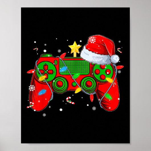 Video Game Controller Kerstkerstkerstkerstkerstker Poster (Voorkant)