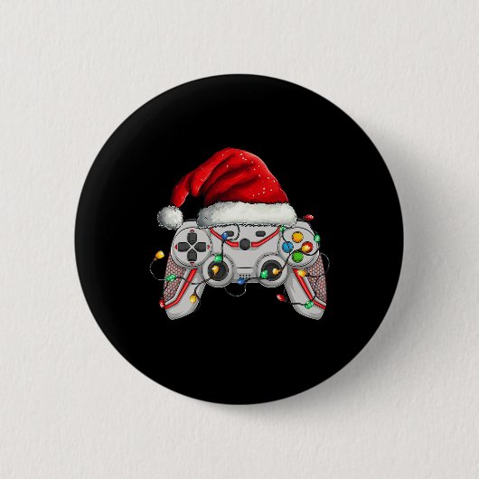 Video Game Controller Kerstkerstkerstkerstkerstker Ronde Button 5,7 Cm (Voorkant)