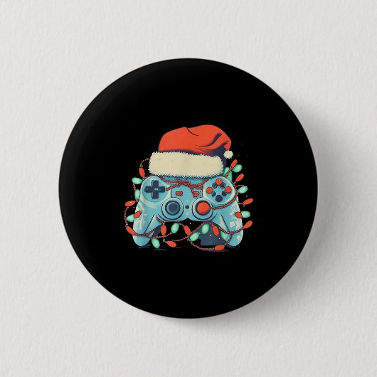 Video Game Controller Kerstkerstkerstkerstkerstker Ronde Button 5,7 Cm (Voorkant)