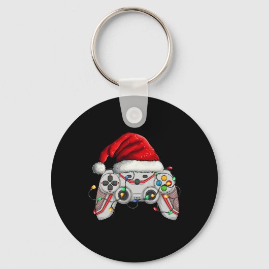 Video Game Controller Kerstkerstkerstkerstkerstker Sleutelhanger (Voorkant)
