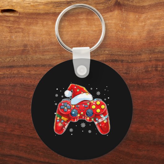 Video Game Controller Kerstkerstkerstkerstkerstker Sleutelhanger (Voorkant)