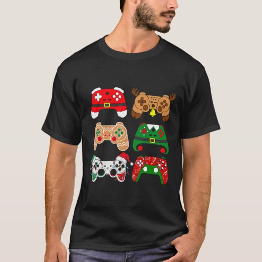 Video Game Controller Kerstkerstkerstkerstkerstker T-shirt (Voorkant)