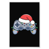 Video Game Controller kerstkerstkerstkerstkerstman Foto Afdruk (Voorkant)