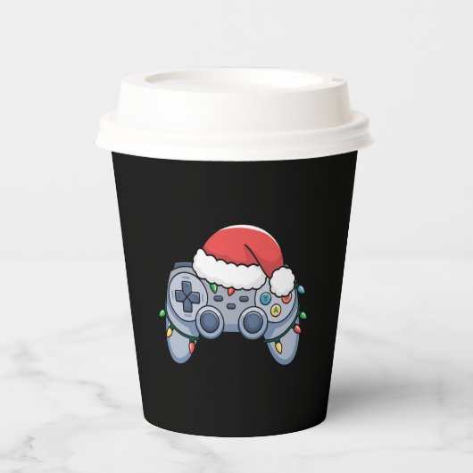 Video Game Controller kerstkerstkerstkerstkerstman Papieren Bekers (Voorkant)
