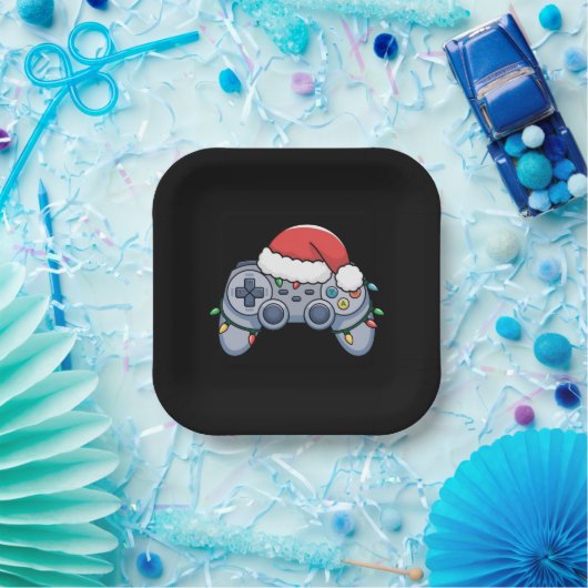 Video Game Controller kerstkerstkerstkerstkerstman Papieren Bordje (Feest)