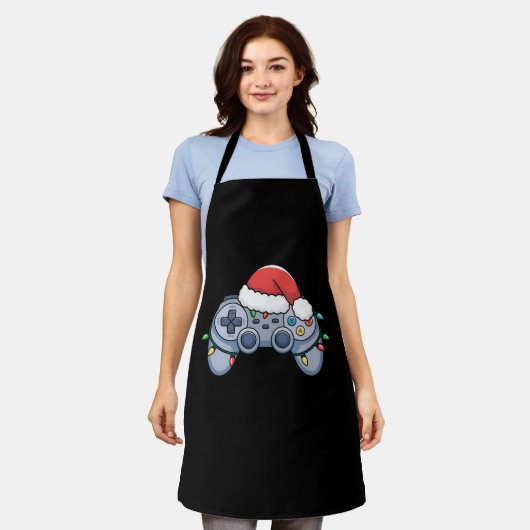Video Game Controller kerstkerstkerstkerstkerstman Schort (Gedragen)