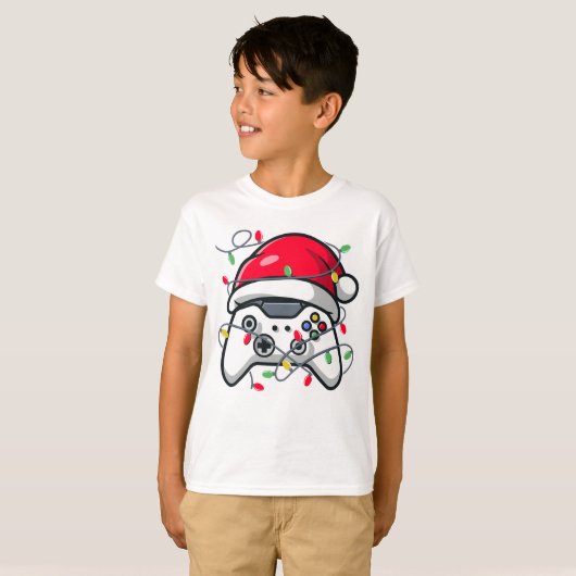 Video Game Controller kerstkerstkerstkerstkerstman T-shirt (Voorkant volledig)