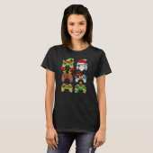 Video Game Controller Kerstkerstkerstkerstman ELF T-shirt (Voorkant volledig)