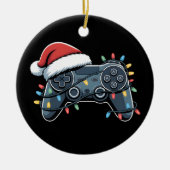 Video Game Controller Kerstman Gamer Boys Keramisch Ornament (Voorkant)