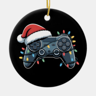 Video Game Controller Kerstman Gamer Boys Keramisch Ornament