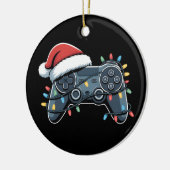 Video Game Controller Kerstman Gamer Boys Keramisch Ornament (Links)