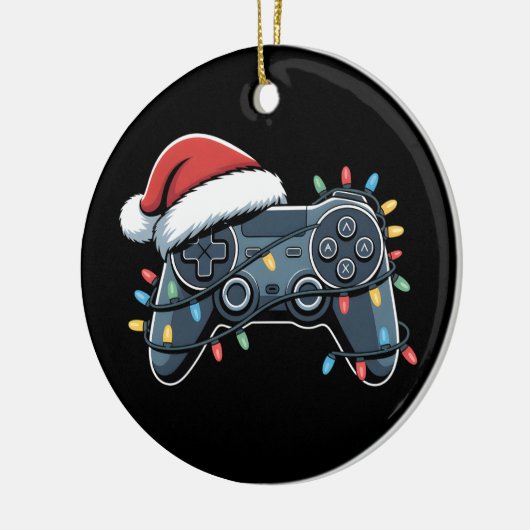 Video Game Controller Kerstman Gamer Boys Keramisch Ornament (Links)