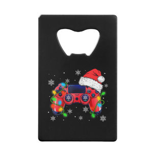 Video Game Controller Kerstman Kerstmuts Gamer Bo Creditkaart Flessenopener