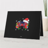 Video Game Controller Kerstman Kerstmuts Gamer Bo Kaart (Achterkant)