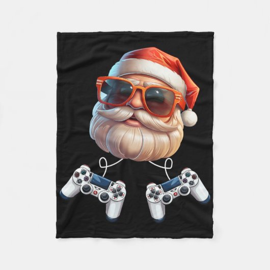 Video Game Controller Kerstmis Gamer Gaming Enthou Fleece Deken (Voorkant)