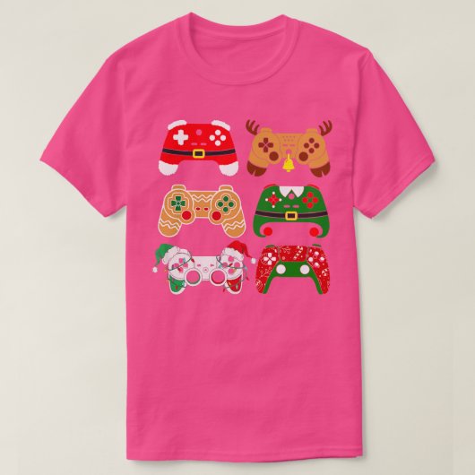 Video Game Controller Kerstmis Hat Boys Kind T-shirt (Design voorkant)