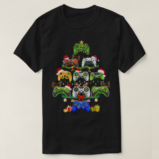Video Game Controller Kerstmis Hat Boys Kind T-shirt (Design voorkant)