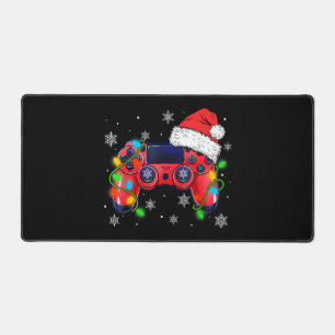 Video Game Controller Kerstmis Kerstman Hoed Gamer Bureaumat