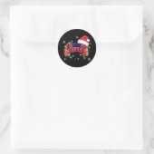 Video Game Controller Kerstmis Kerstman Hoed Gamer Ronde Sticker (Tas)