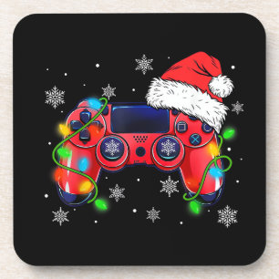 Video Game Controller Kerstmis Sinterklaas Hoed Ga Bier Onderzetter