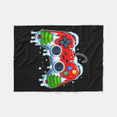 Video Game Controller Kerstmis Sinterklaas Hoed Ga Fleece Deken (Voorkant (Horizontaal))