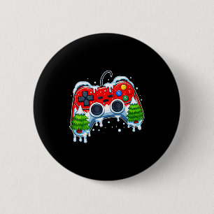 Video Game Controller Kerstmis Sinterklaas Hoed Ga Ronde Button 5,7 Cm