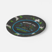 Video Game Controller Kids Verjaardag Papieren Bordje (Gekanteld)