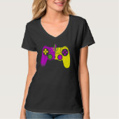 Video Game Controller Mardi Gras Carnival Mask Fle T-shirt (Voorkant)