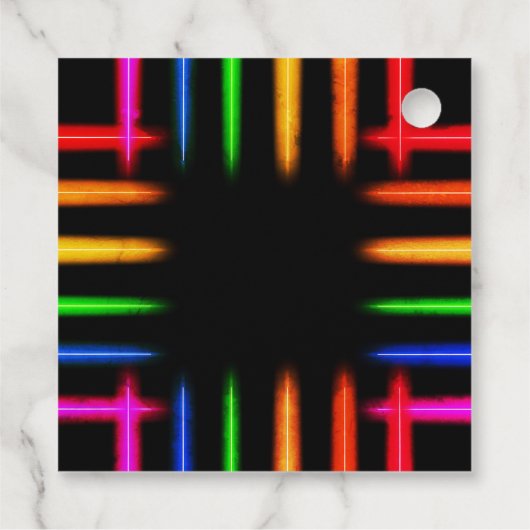 Video Game Controller Neon Dank u Verjaardag Bedankjes Labels (Achterkant)