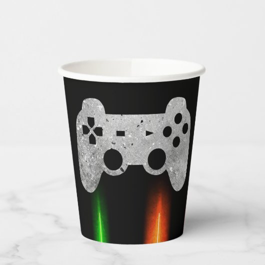 Video game Controller Neon Gaming Birthday Party Papieren Bekers (Links)