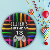 Video game Controller Neon Gaming Birthday Party Papieren Kommen