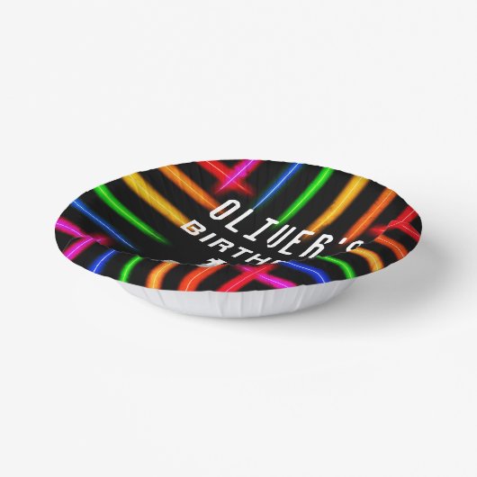 Video game Controller Neon Gaming Birthday Party Papieren Kommen (Gebogen)