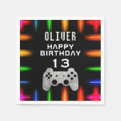 Video game Controller Neon Gaming Birthday Party Servet (Voorkant)