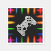 Video game Controller Neon Gaming Birthday Party Servet (Voorkant)