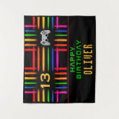 Video game Controller Neon Gaming Birthday Party Wandkleed (Voorkant)