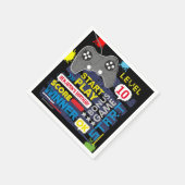 Video game-controller op gameniveau op zaterdag servet (Hoek)