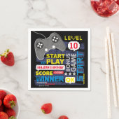 Video game-controller op gameniveau op zaterdag servet (Insitu)