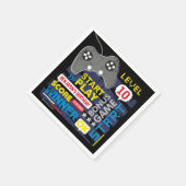 Video game-controller op gameniveau op zaterdag servet (Hoek)