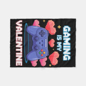 Video Game Controller Pixel Hearts For Valentine's Fleece Deken (Voorkant (Horizontaal))