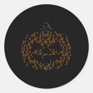 Video-game Controller Pompoen Halloween Kostuum Ga Ronde Sticker