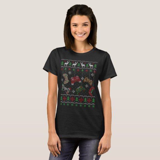 Video Game Controller Santa Elf Ugly KerstBoy T-shirt (Voorkant volledig)