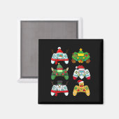 Video Game Controller Santa Hat Gamer Jongens Xmas Magneet (Voorkant / Achterkant)