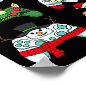 Video Game Controller Santa Hat Gamer Jongens Xmas Poster (Hoek)