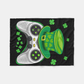 Video Game Controller Shamrock Gamer St. Patrick-d Fleece Deken (Voorkant (Horizontaal))